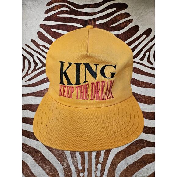 Vintage 80s 90s MLK Martin Luther King Jr. Snapback KEEP THE DREAM KING - Picture 1 of 7